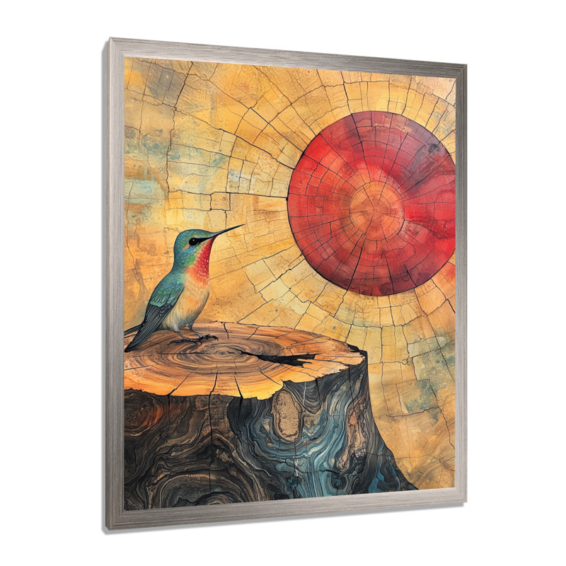 Gokhan - animaux, art mural sur toile, H 20 po x l 12 po, Picture Framed, Argent argent