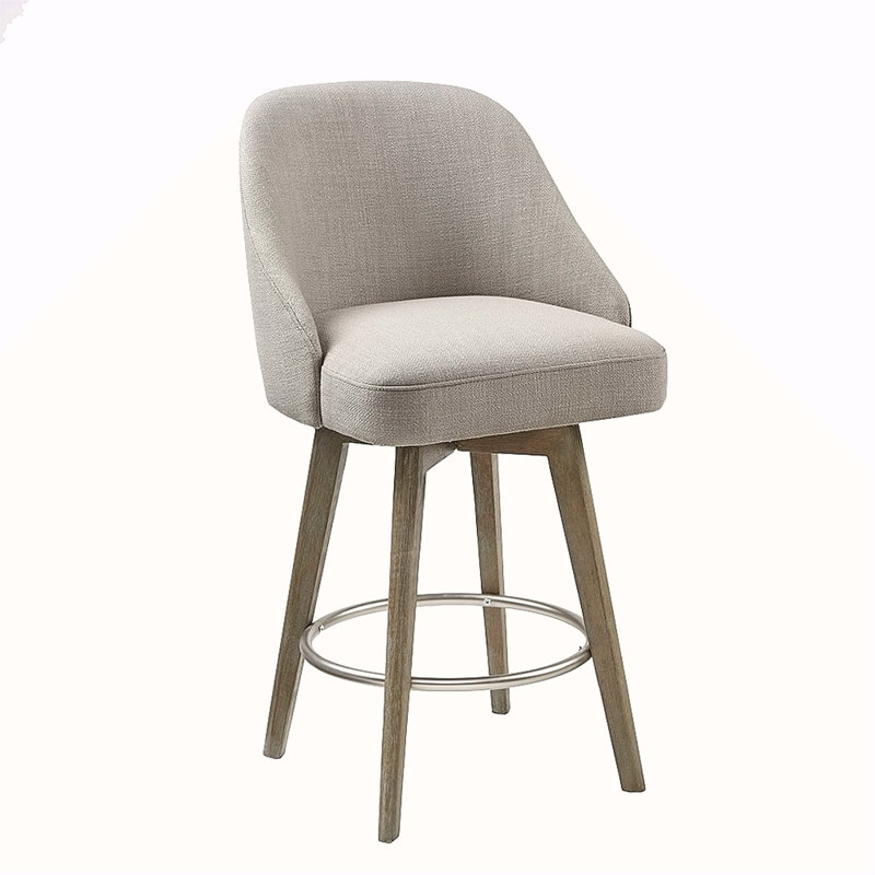 Counter Stool With Swivel Seat, Gray