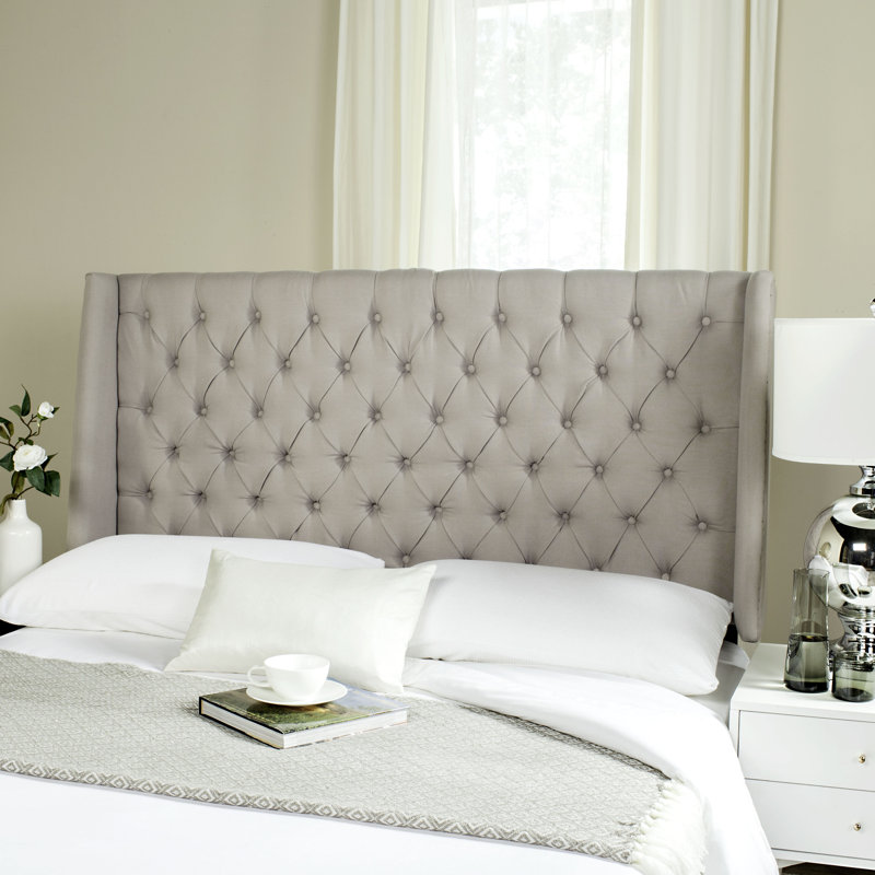 Bertlinde Upholstered Headboard, Full, Beige Linen