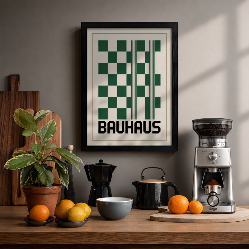 Bauhaus Fragmentation Geometric - Print, Black, A3 - 42.0 x 29.7 cm
