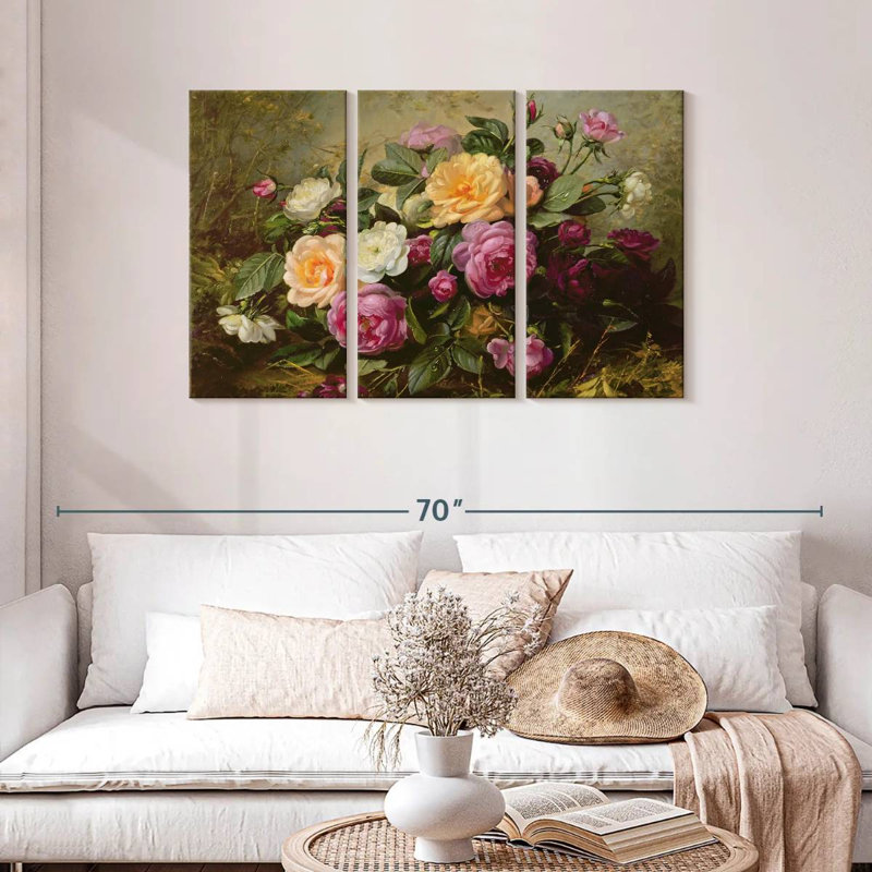 Roses à part entière, H 28 po x l 45 po