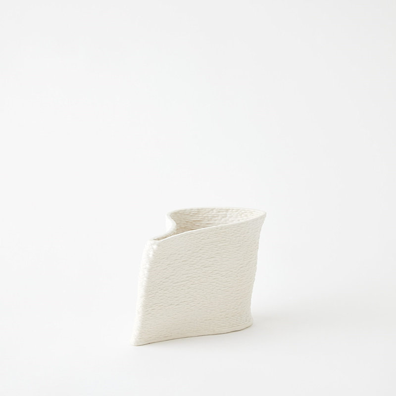 Windy Handmade Ceramic Table Vase, 6.25" H x 9" W x 5" D