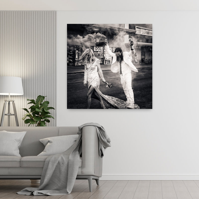 Art mural urbain moderne et romantique Edgy, H 48 po x l 48 po