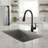 High-Arc Single-Handle Matte Black Faucet, With A Flexible And Convenient Pull-Down Spray Head, And Four Water Modes To Meet Diverse Cleaning Needs.