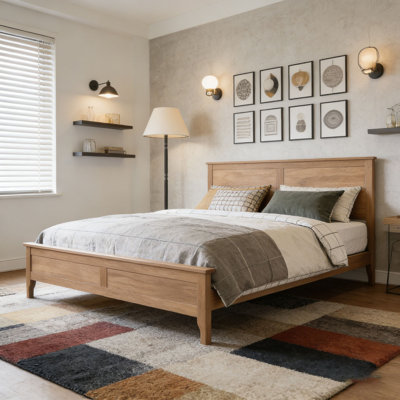 Modern Solid Wood Platform Bed