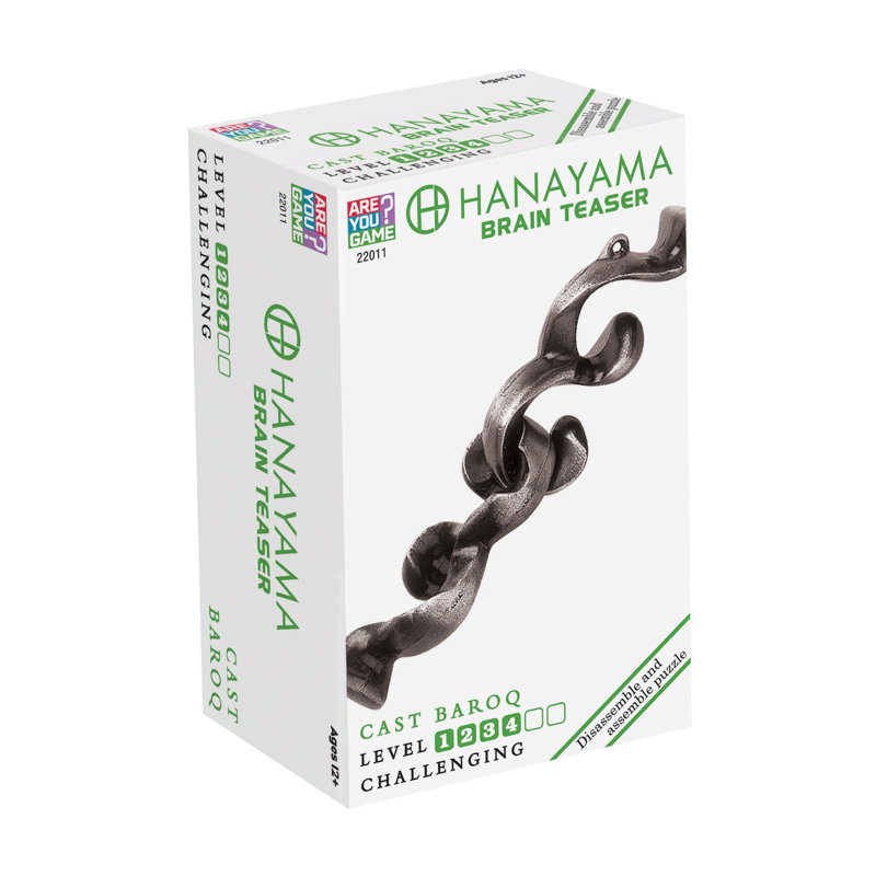 Hanayama niveau 4 casse-tête Baroq, Gris foncé