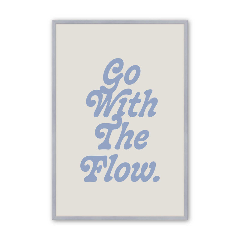 «Go With The Flow II» par Poiseparadise, reproduction d'art sur toile, 32" H x 24" W, Argent argent