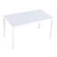 4 fauteuils empilables en PP gris chaud et une table blanche de 55 pouces - structure, patins antidérapants, idéaux pour différents environnements 4 pièces de long, espaces intérieurs / extérieurs sans entretien