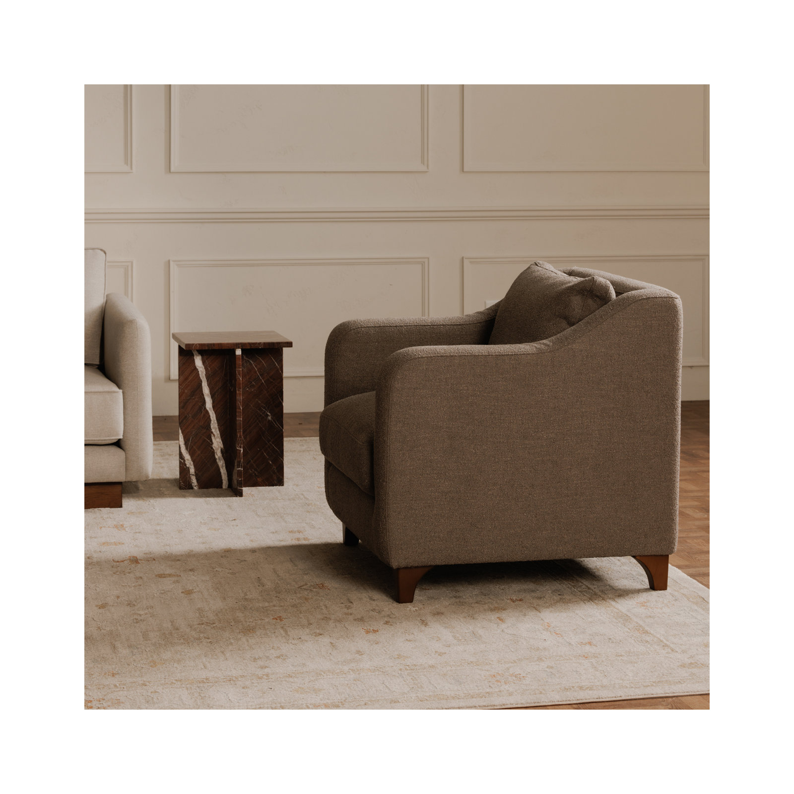 Hewitt Accent Chair, Warm Gray