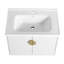 Meuble-lavabo de salle de bain avec lavabo et portes à fermeture douce
