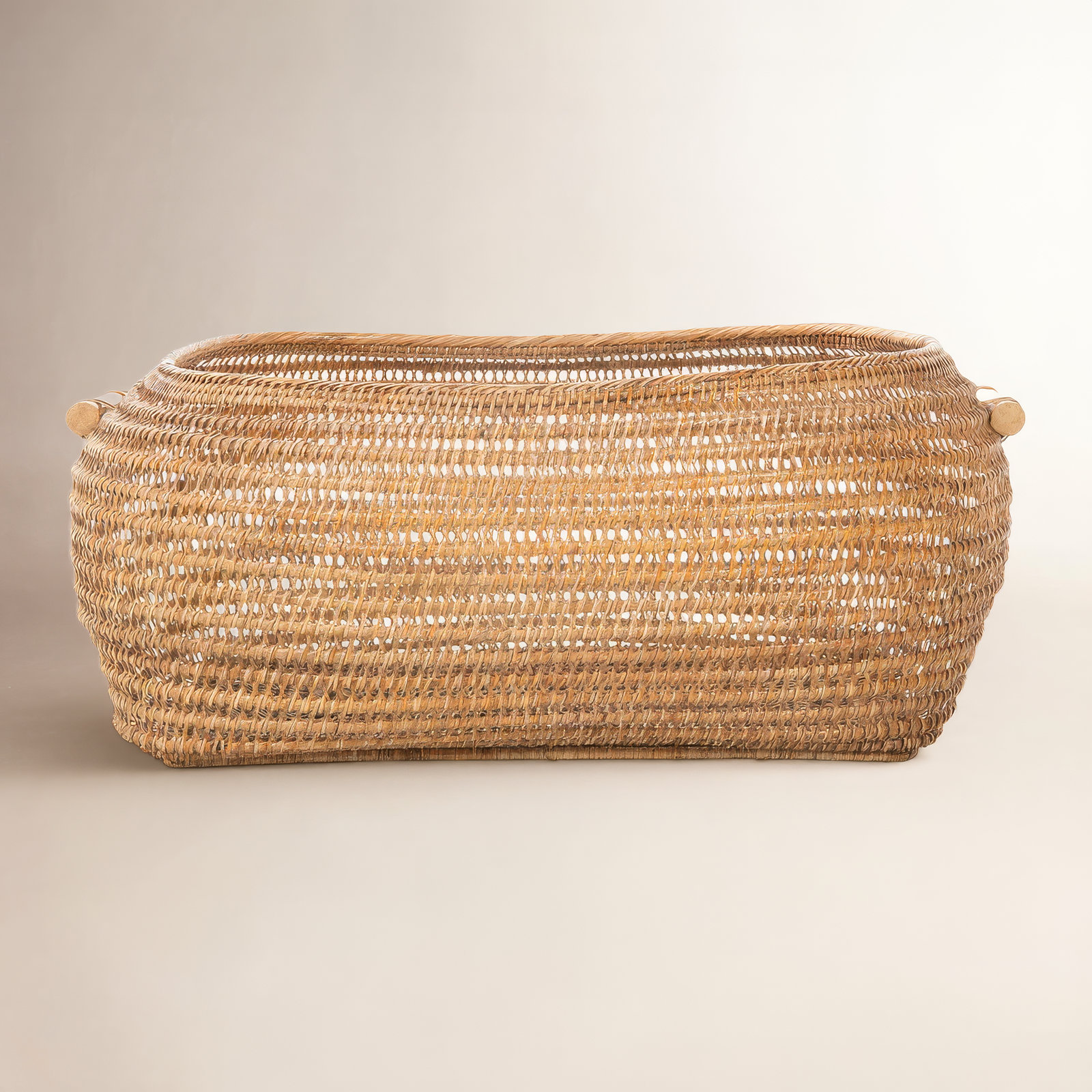 Tatiana Rattan Basket With Handles 1