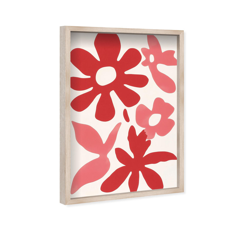Oliver Gal Glimmers of Dawn I Abstract Botanical - Luxury Shadowbox Framed Wall Art, 56" H x 38" W, Cream