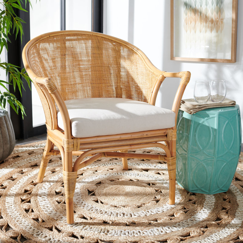 Lucia 17.71'' H Linen Upholstered Armchair, Natural