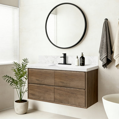 Ensemble de meuble-lavabo mural 48 po