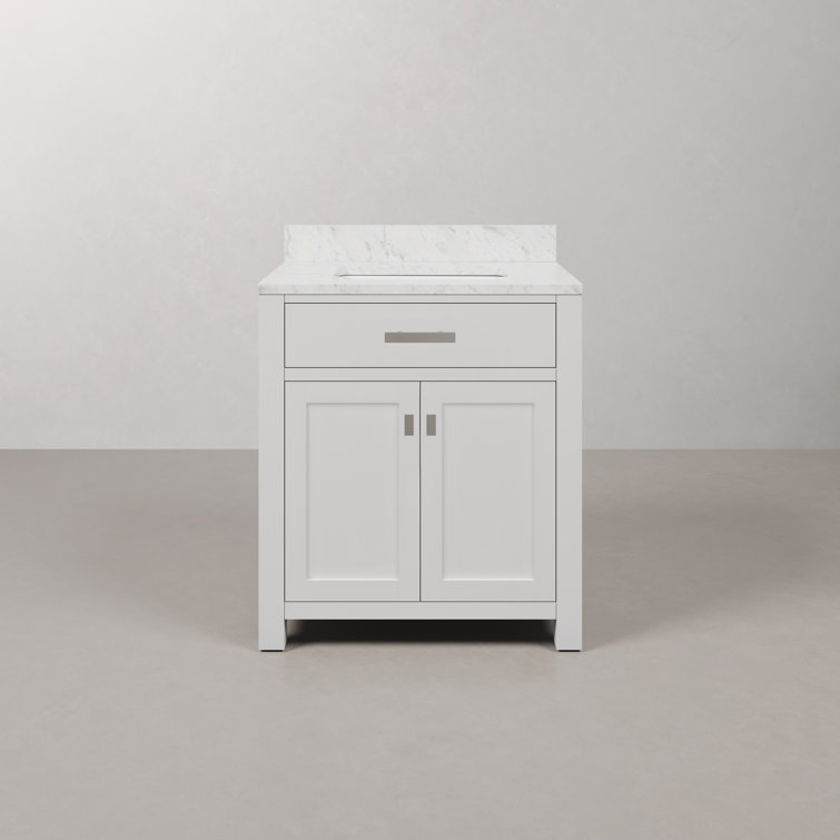 Minnetrista 30'' Single Bathroom Vanity with Marble Top