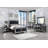 Glam Luxury Bedroom Black And Mirrored Finish Nightstand With 2 Drawers Wooden Furniture 1Pc-917397268