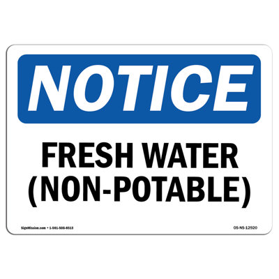 Enseigne d'eau douce non potable