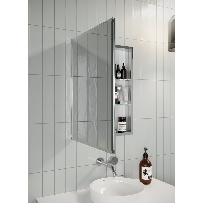 One Door Aluminum Medicine Cabinet
