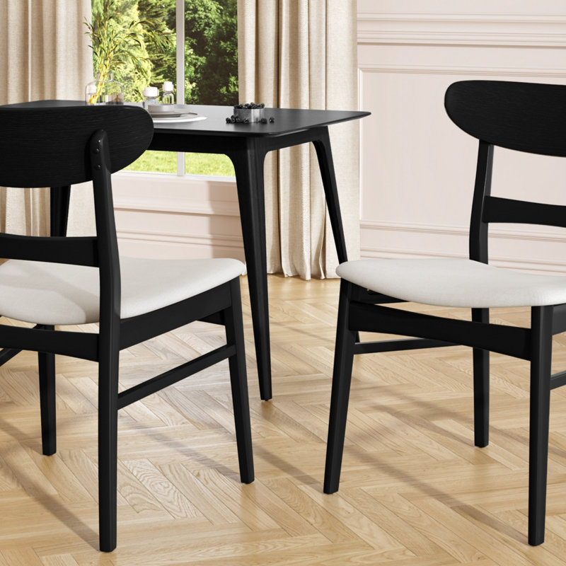 Ensemble de 2 chaises de salle à manger élégantes et confortables avec un design Mid-Century et des sièges rembourrés