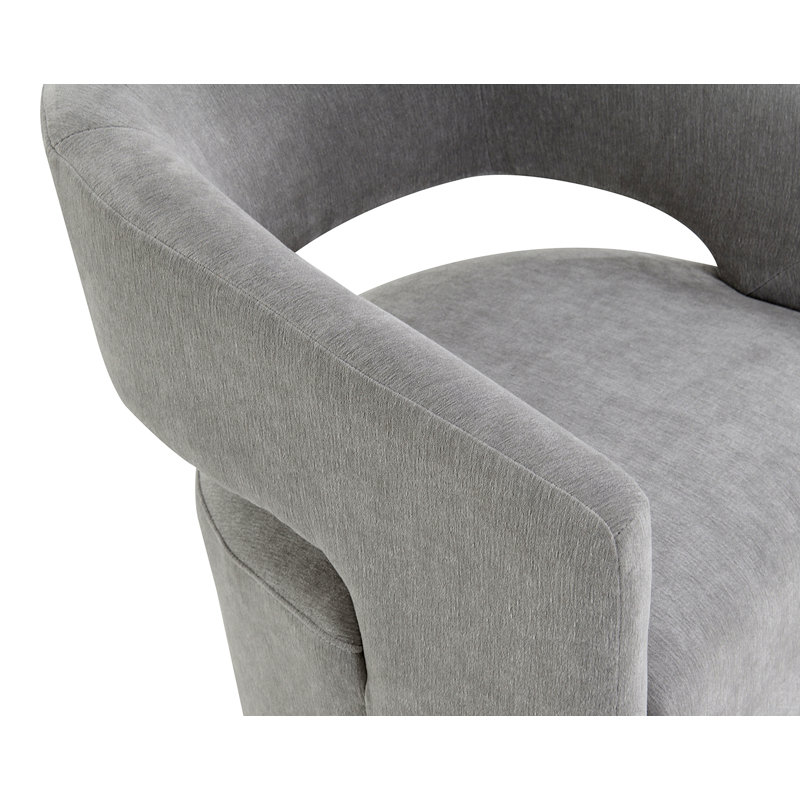 Chaise avec accoudoirs 1Pc, Gris clair