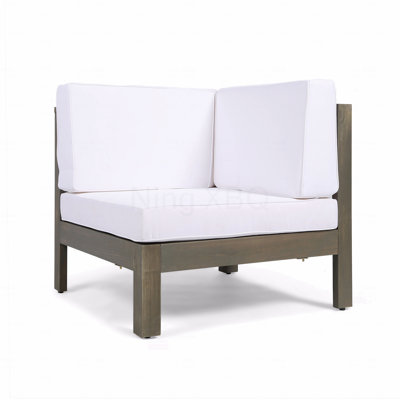 Chaise de coin Patio Oana, blanc