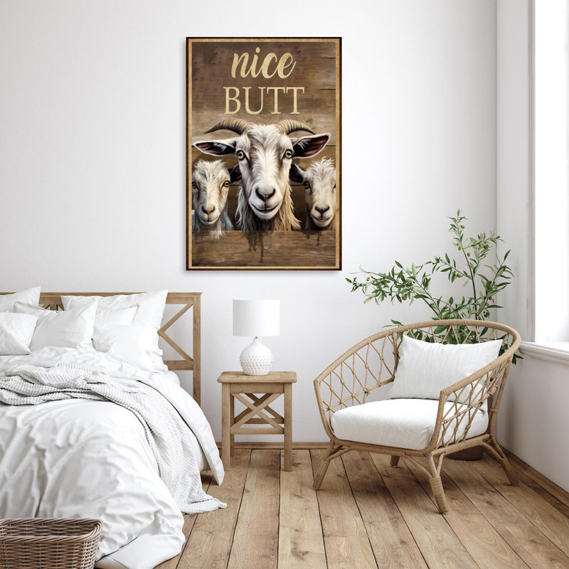 Kosovka " Goats Nice Butt ", 20" H x 16" W x 1.25" D