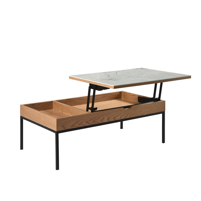 Table basse rectangulaire à plateau relevable Taber