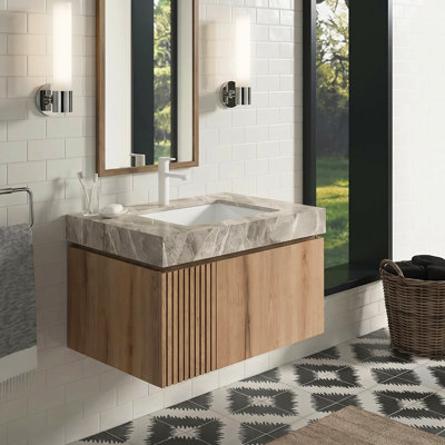 Luxstone Modern Luxury Vanity with Sintered Stone Countertop and Ceramic Basin