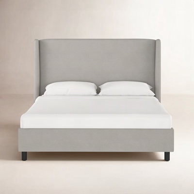 Tilly Linen Upholstered Wingback Bed