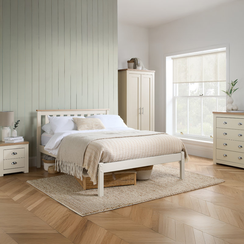 Highgate 2 Drawer Bedside Table, Cream