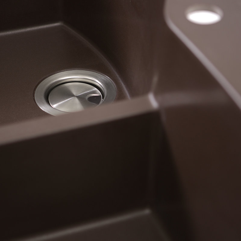 Plymouth 33'' L Double Basin Kitchen Sink, Brown