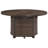 Time Round Wicker Fire Pit Table with Lid