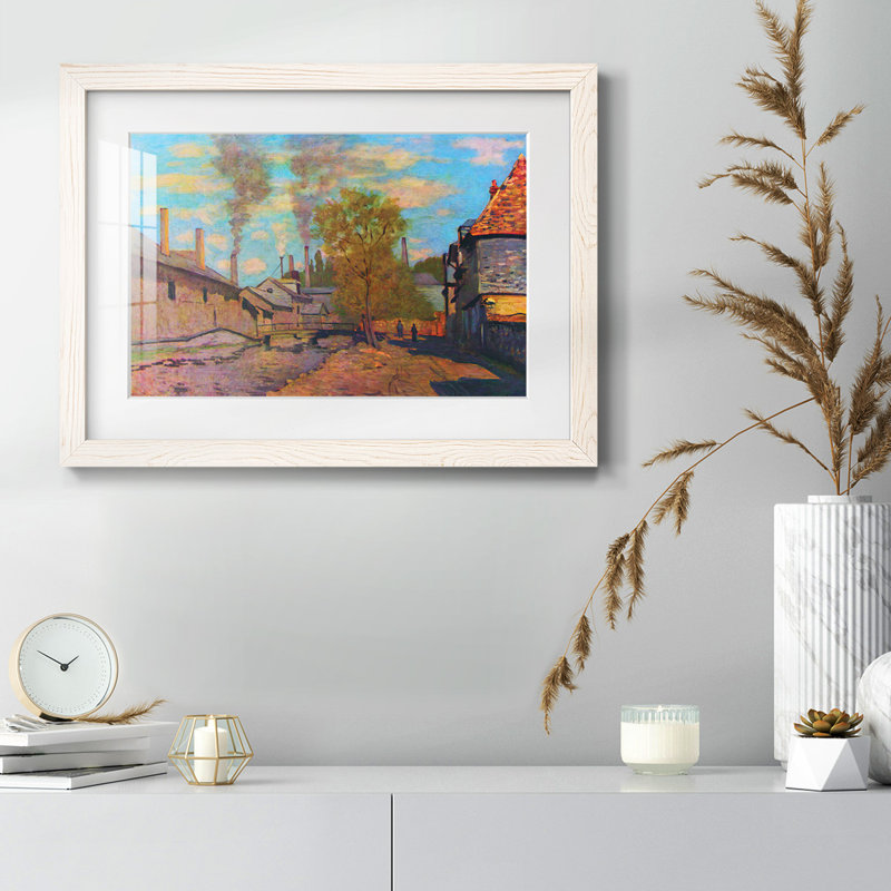 Le ruisseau de Robec par Claude Monet, H 26 po x l 38 po, Blanc