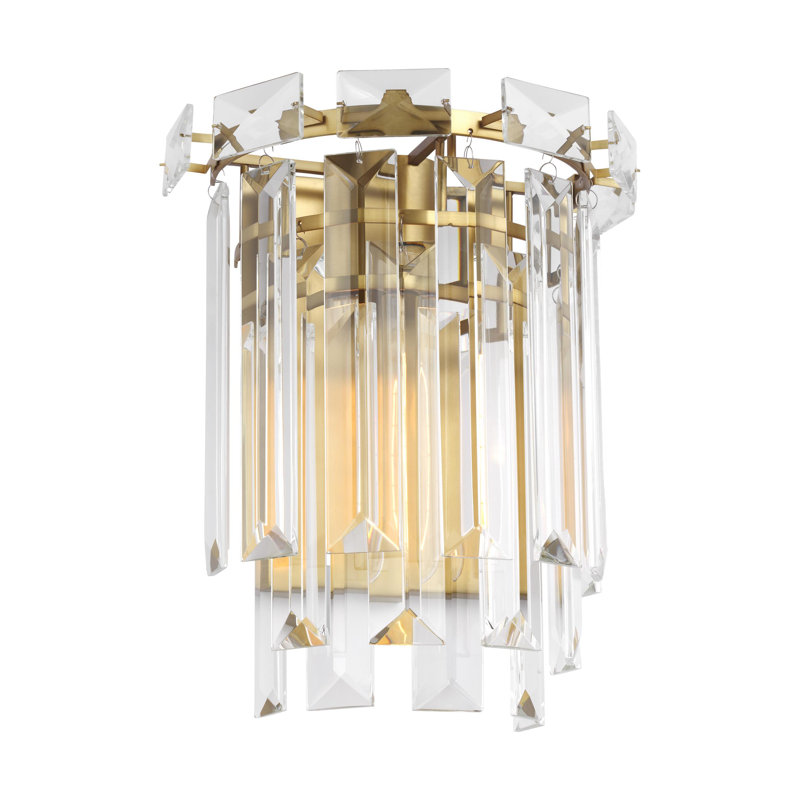 Arden 1 - Light Flush Mounted Sconce, Burnished Brass