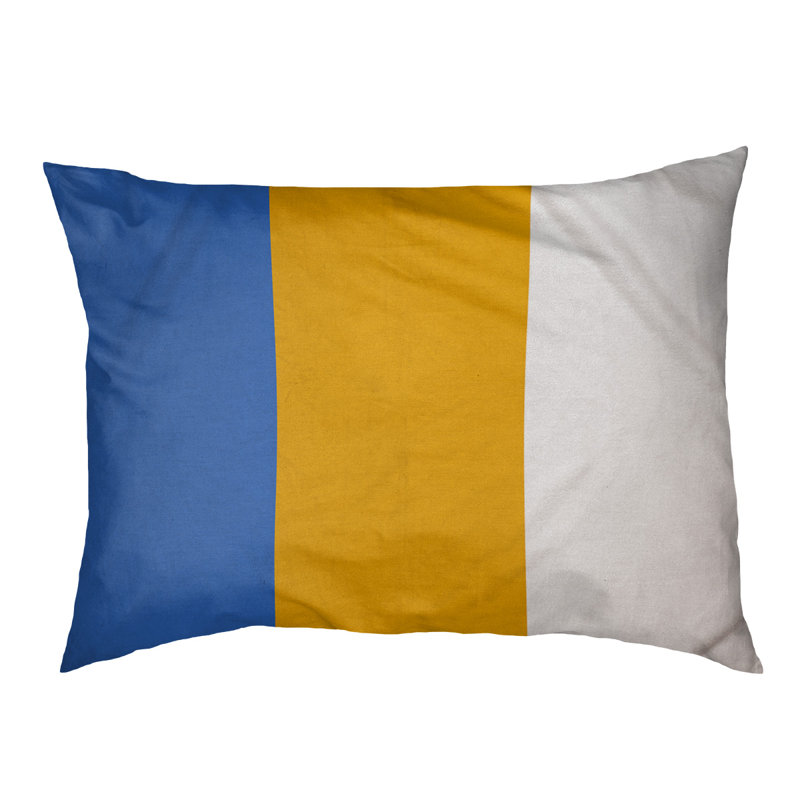 Coussin de lit pour chien Cincinnati, Bleu / Doré moyen, Grand (l 40 po x P 30 po x H 6,5 po)