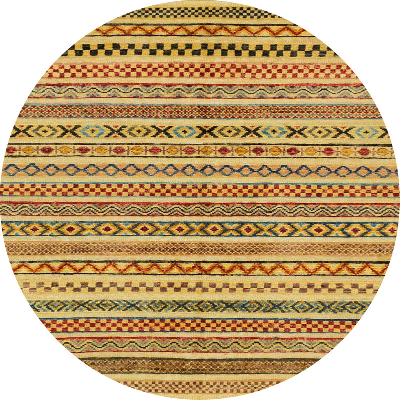 Abstract Indoor Rug, Round 7'