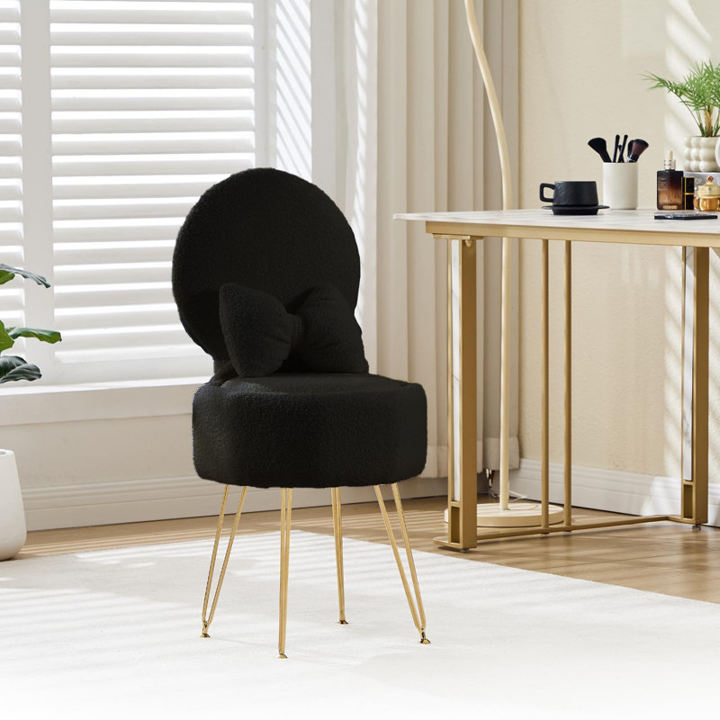 Upholstered Dining Chair, Black