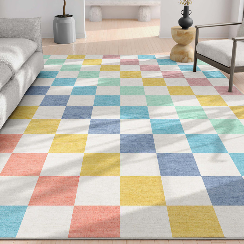 Tapis multicolore Kehr, Rectangle 7 pi 10 po x 9 pi 10 po