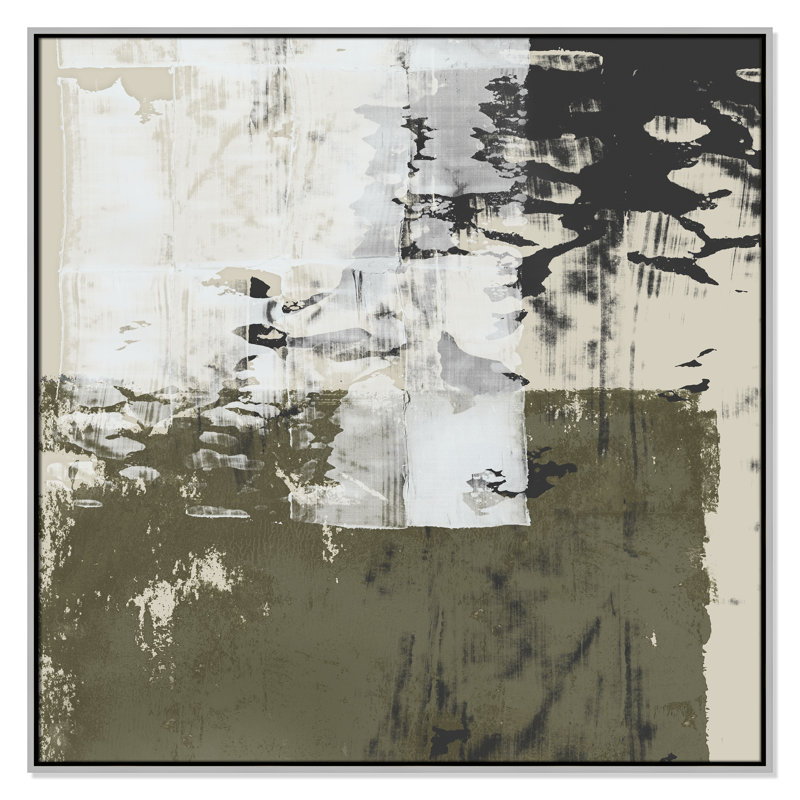 Reflections In Sage II - Square Version Print par Isabelle Z, Argent, H 41,5 po x l 41,5 po