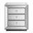 Three drawer cabinet with bead mirror finish