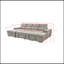 Canapé-lit en U, surdimensionné de 121 pouces - lit escamotable 2 en 1, canapé-lit modulaire avec méridienne de rangement double pour meubles de salon