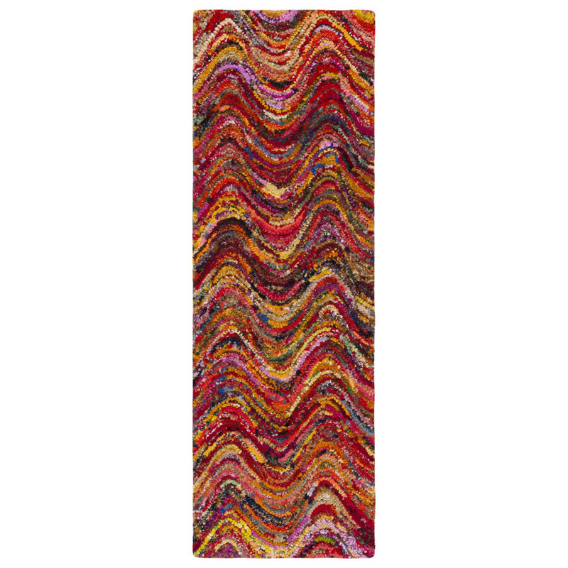 Anaheim Hand Tufted Cotton Abstract Rug, Runner 2'3" x 7'