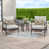 Dark Gray Frame/Beige Polyester Cushion