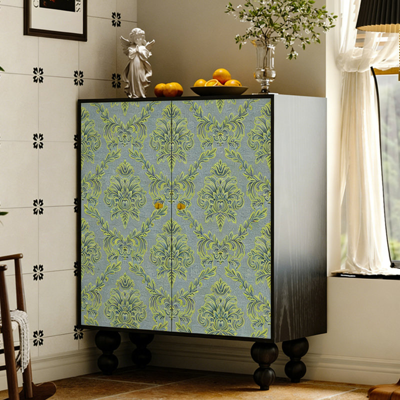 Armoire de vestibule en bois massif Luxury, Noir