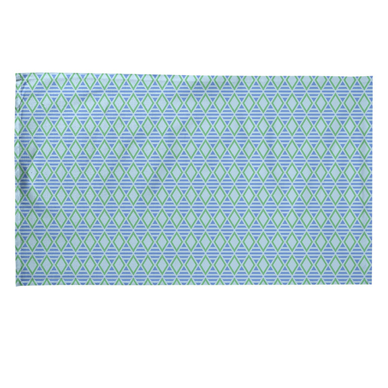 Tea Towel Kitchen Towel, Poly Twill, Green/Blue