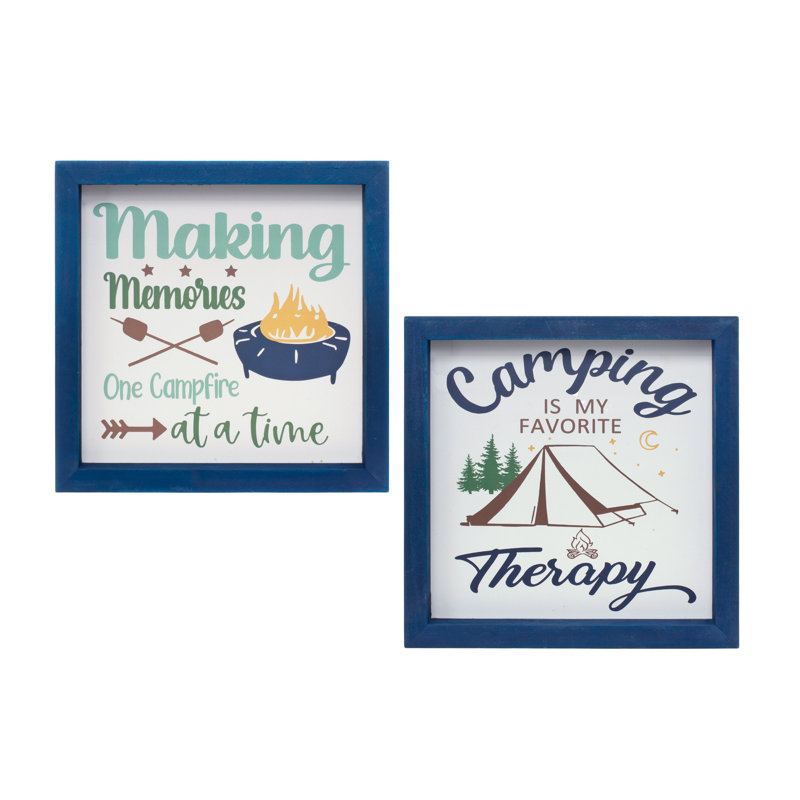 4 Piece Camping Sign Wall Décor Set