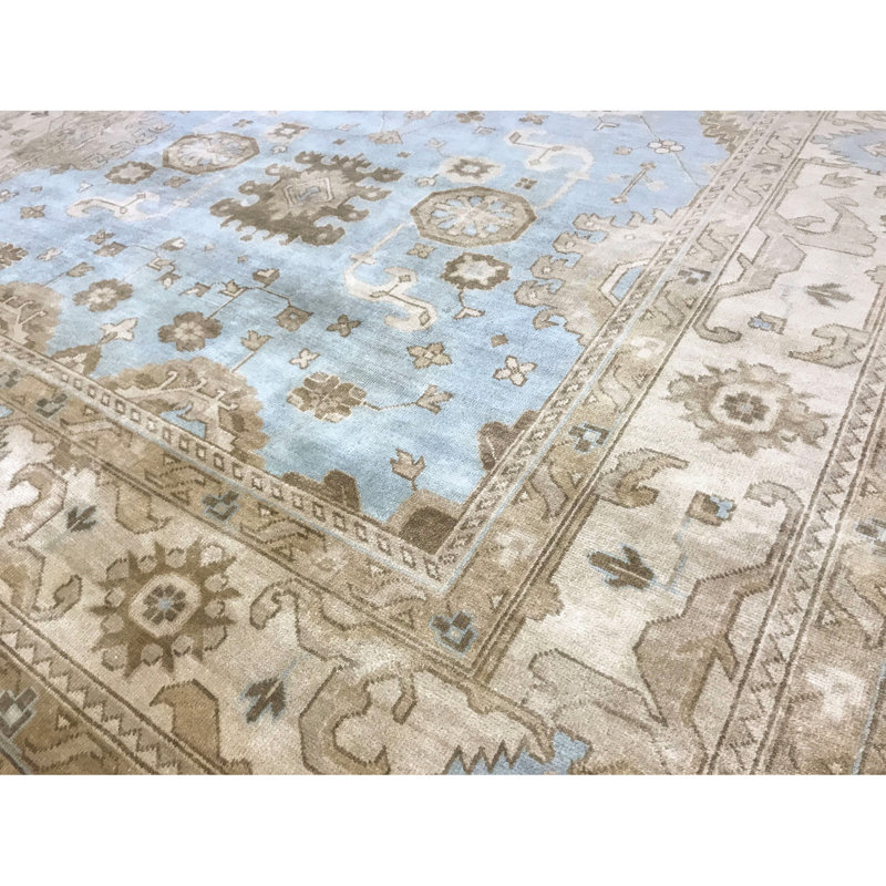 Wool Oriental Area Rug in Ivory