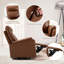 Fauteuil inclinable et pivotant en cuir respirant-1455291199
