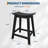 TrailBlaze Heavy-Duty Weatherproof Bar Stool – Outdoor HDPE Counter Height Patio Chair with Footrest, Durable Resin for Balcony, Deck, Kitchen – 1 Pack, Black-435791287