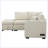 L-shaped Sectional Pull Out Sofa Bed Sleeper Sofa with Two USB Ports, Two Power Sockets and a Movable Storage Ottoman-190385852
